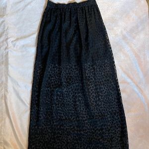Sheer Black Maxi Skirt